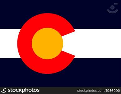 Colorado state flag background. Vector eps10 illustration