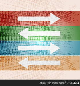 colored arrows abstract vector