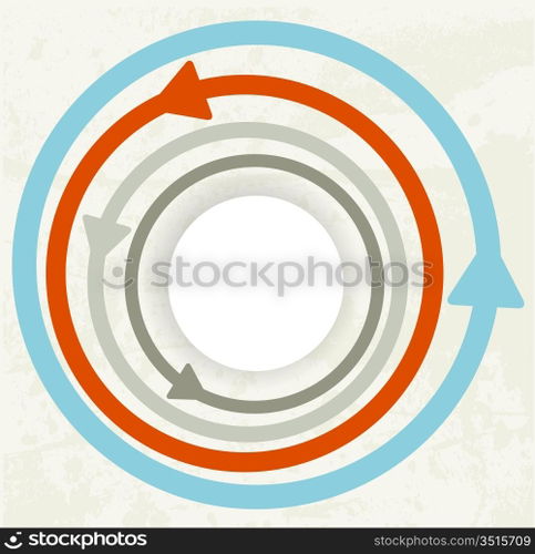 Colored arrows vector