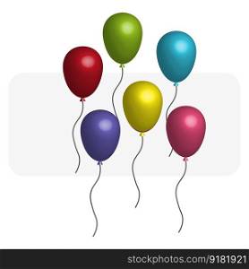Colored balloons, great design for any purposes. Happy birthday. Vector illustration. EPS 10.. Colored balloons, great design for any purposes. Happy birthday. Vector illustration.