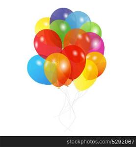 Colored Balloons Isolated on White. Vector Illustration EPS10. Colored Balloons, Vector Illustration