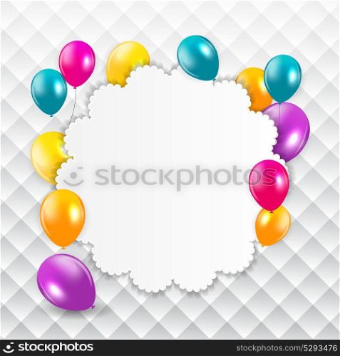 Colored Balloons on Background. Vector Illustration. EPS10. Colored Balloons Background, Vector Illustration.