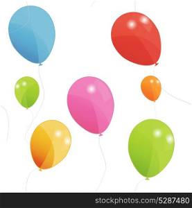 Colored balloons seamless pattern, vector illustration. Eps 10