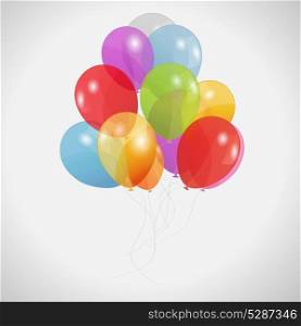 colored balloons, vector illustration. EPS 10 .