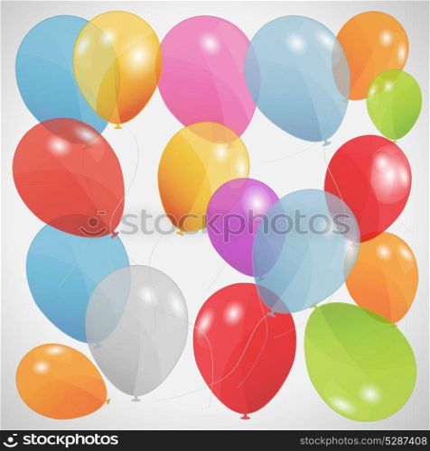 Colored balloons, vector illustration. Eps 10 .