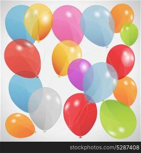 Colored balloons, vector illustration. Eps 10 .