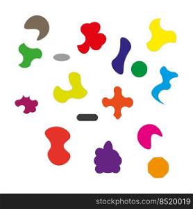 Colored blots figure. Contemporary design. Art collection. Vector illustration. stock image. EPS 10.. Colored blots figure. Contemporary design. Art collection. Vector illustration. stock image. 