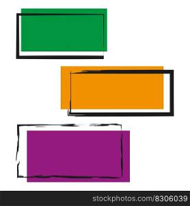 colored brush rectangles for promotion design. Graphic element. Vector illustration. EPS 10.. colored brush rectangles for promotion design. Graphic element. Vector illustration.