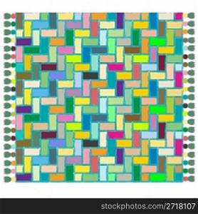 colored carpet, vector art illustration