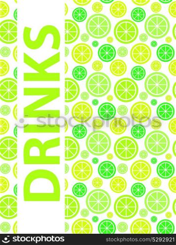 Colored Drinks Menu Background Vector Illustration EPS10. Drinks Menu Background Vector Illustration