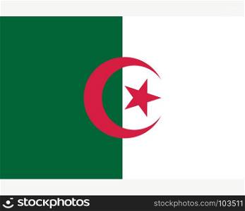 Colored flag of Algeria