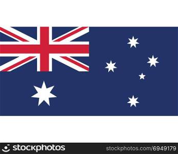 Colored flag of Australia