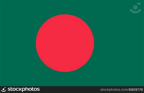 Colored flag of Bangladesh