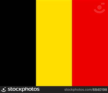 Colored flag of Belgium