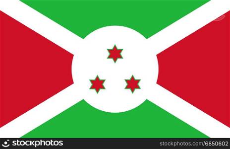 Colored flag of Burundi