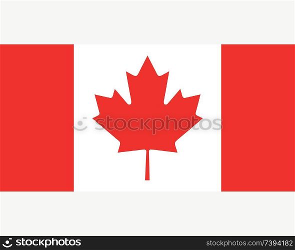 Colored flag of Canada