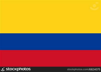 Colored flag of Colombia