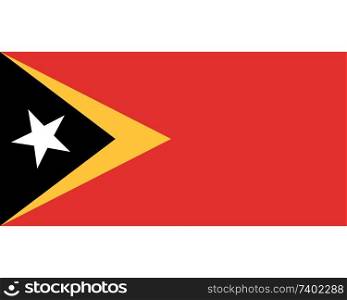 Colored flag of East Timor