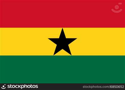 Colored flag of Ghana
