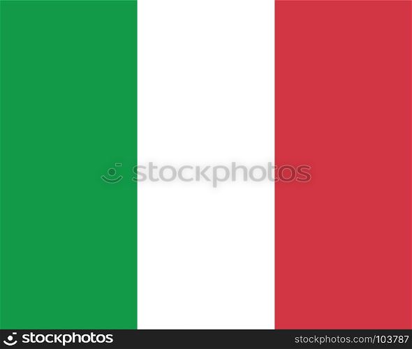 Colored flag of Italy