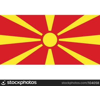 Colored flag of Macedonia