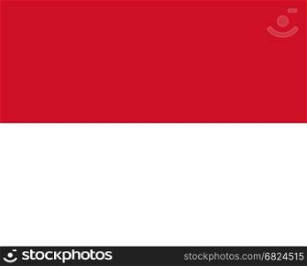 Colored flag of Monaco