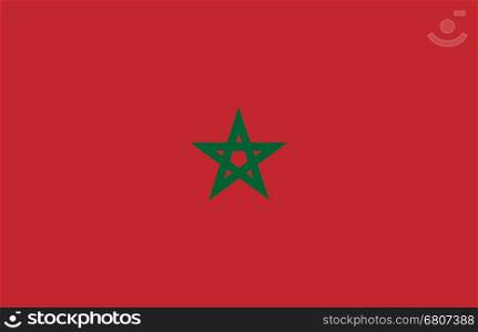 Colored flag of Morocco