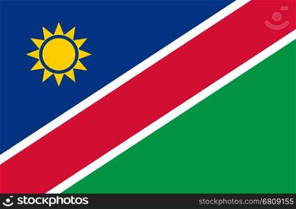 Colored flag of Namibia
