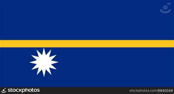 Colored flag of Nauru