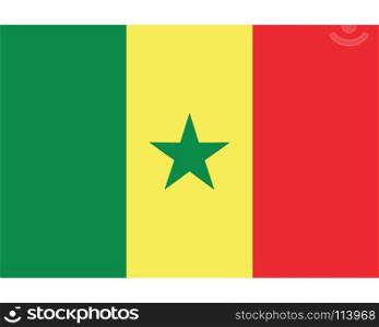 Colored flag of Senegal