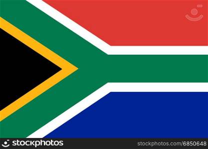 Colored flag of South Africa