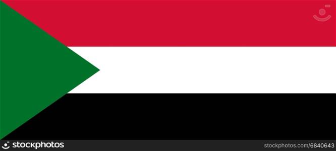 Colored flag of Sudan