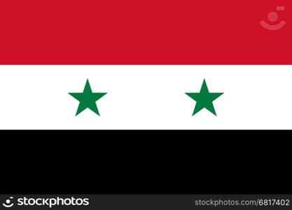 Colored flag of Syria