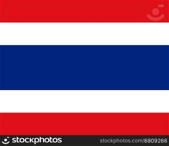 Colored flag of Thailand