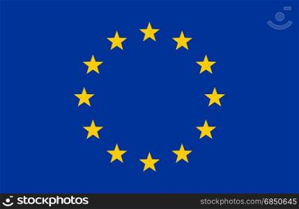 Colored flag of the EU