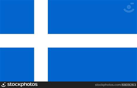 Colored flag of the Shetland Islands