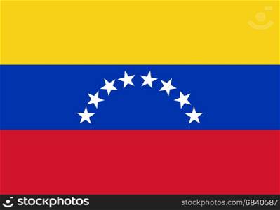 Colored flag of Venezuela