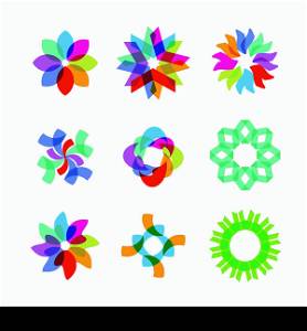 colored flower icons