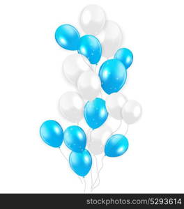 Colored Glossy Balloons Background Vector Illustration EPS. Glossy Balloons Background Vector Illustration