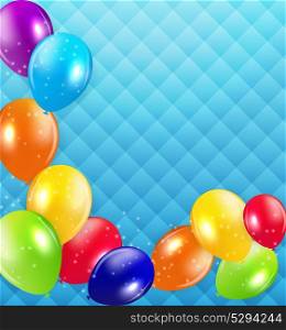 Colored Glossy Balloons Background Vector Illustration EPS. Glossy Balloons Background Vector Illustration