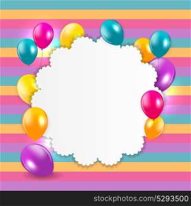 Colored Glossy Balloons Background Vector Illustration. EPS10. Glossy Balloons Background Vector Illustration