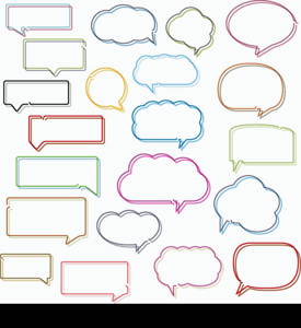 Colored Line Speech Bubbles