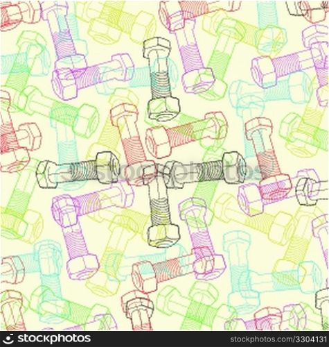 colored outlined bolts on decorative background
