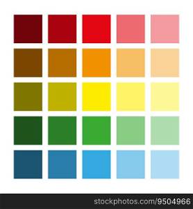 Colored pa≤tte design. Color gradation in square grid. Vector illustration. EPS 10. Stock ima≥.. Colored pa≤tte design. Color gradation in square grid. Vector illustration. EPS 10.