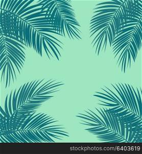 Colored Palm Leaf Vector Background Illustration EPS10. Palm Leaf Vector Background Illustration