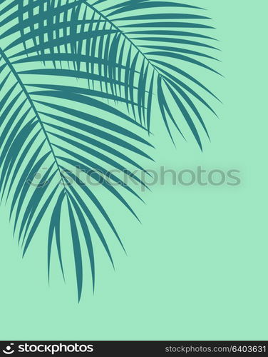 Colored Palm Leaf Vector Background Illustration EPS10. Palm Leaf Vector Background Illustration