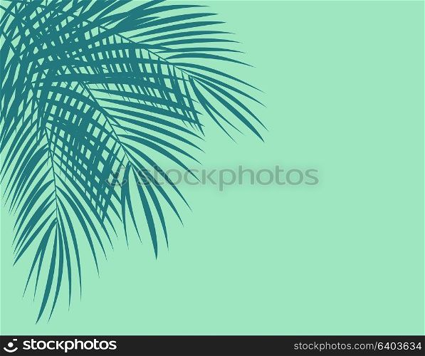 Colored Palm Leaf Vector Background Illustration EPS10. Palm Leaf Vector Background Illustration