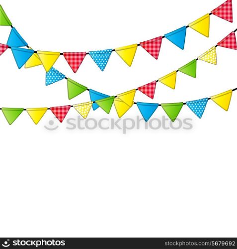 Colored Party Flag Background Vector Illustration. EPS10