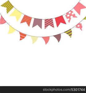 Colored Party Flags Set Vector Illustration. EPS10. Party Flags Set Vector Illustration