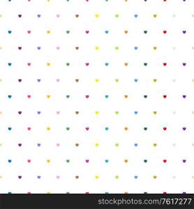 Colored pattern with little hearts, simple vector for your love design. Colored pattern with little hearts